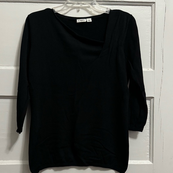 Women’s Cato Black Short Sleeve Sweater Size Large - Picture 1 of 4